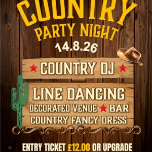 Country Party Night - Friday 14th August 2026