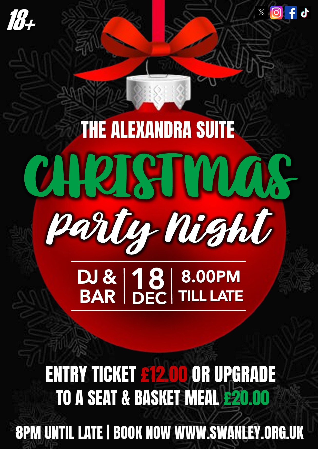 Christmas Party Night - Friday 18th December 2026